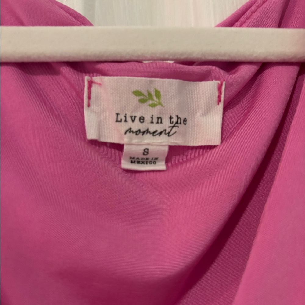 Pink Ruched Crop Top - Picture 2 of 5